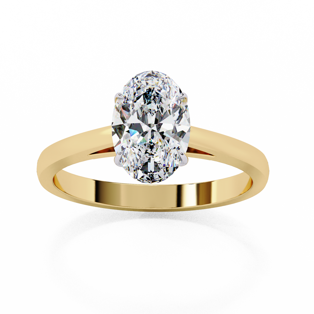 Reverra 14K Solitaire Diamond Elegant Classic Engagement Ring, CTTW-2.4