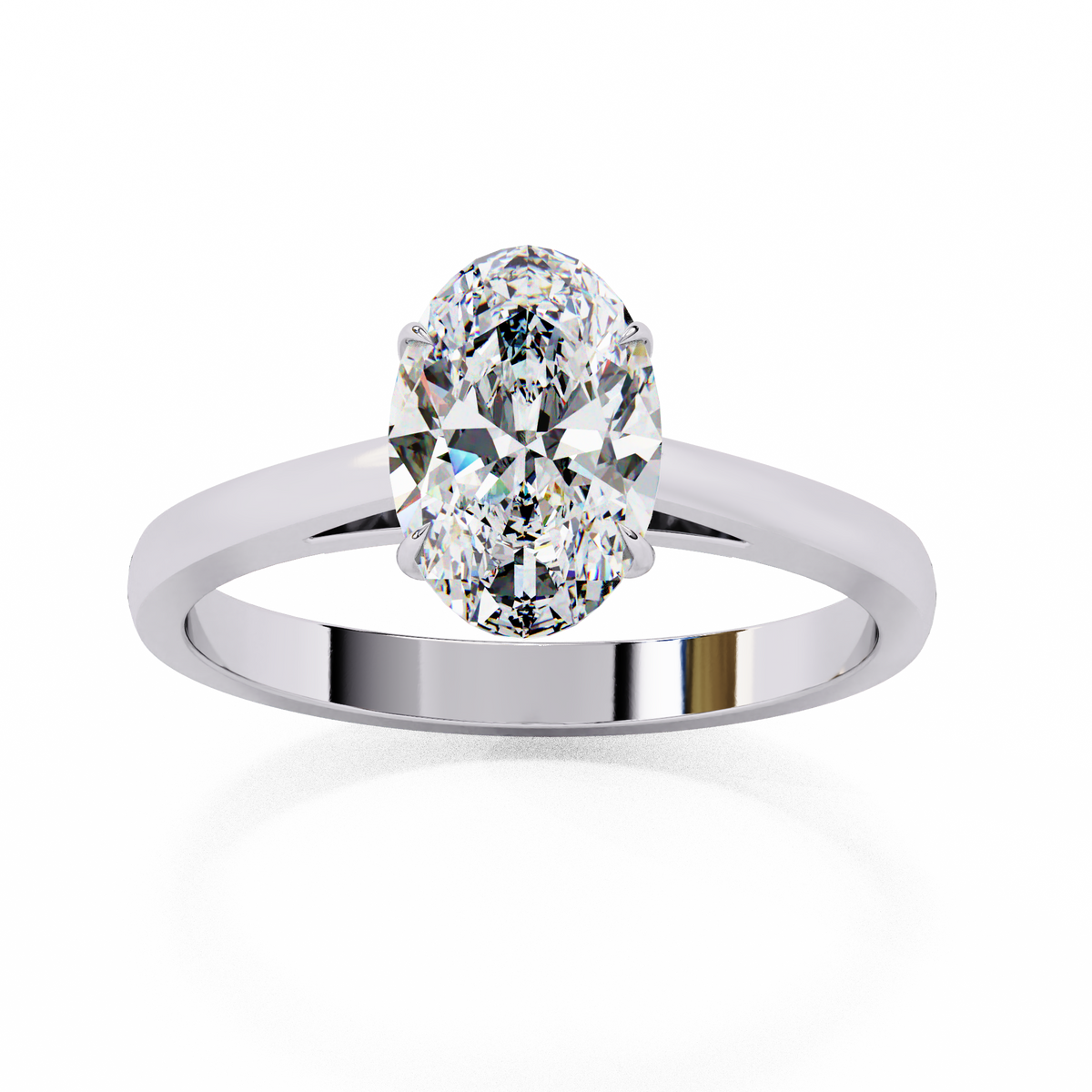 Reverra 14K Solitaire Diamond Elegant Classic Engagement Ring, CTTW-2.4
