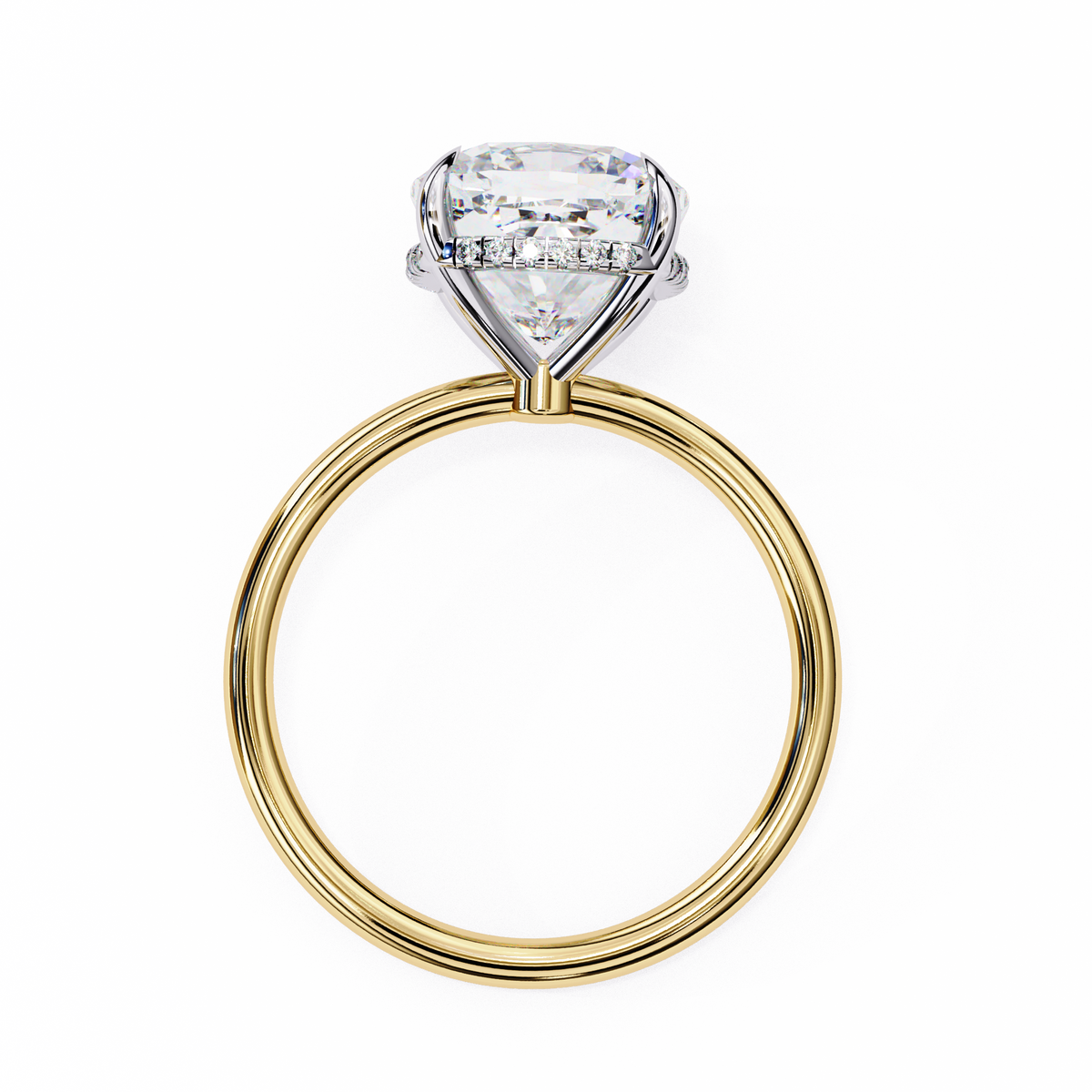 Reverra 14K Solitaire Diamond Hidden Halo Classic Engagement Ring, CTTW-2.81