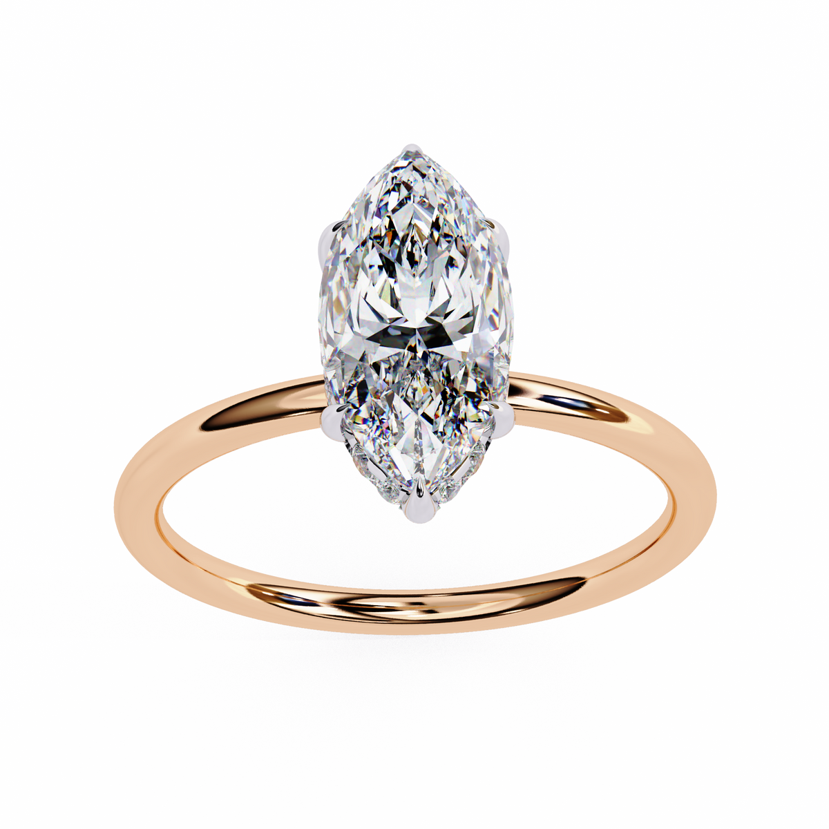Reverra 14K Hidden Halo Classic Engagement Ring, CTTW-1.54