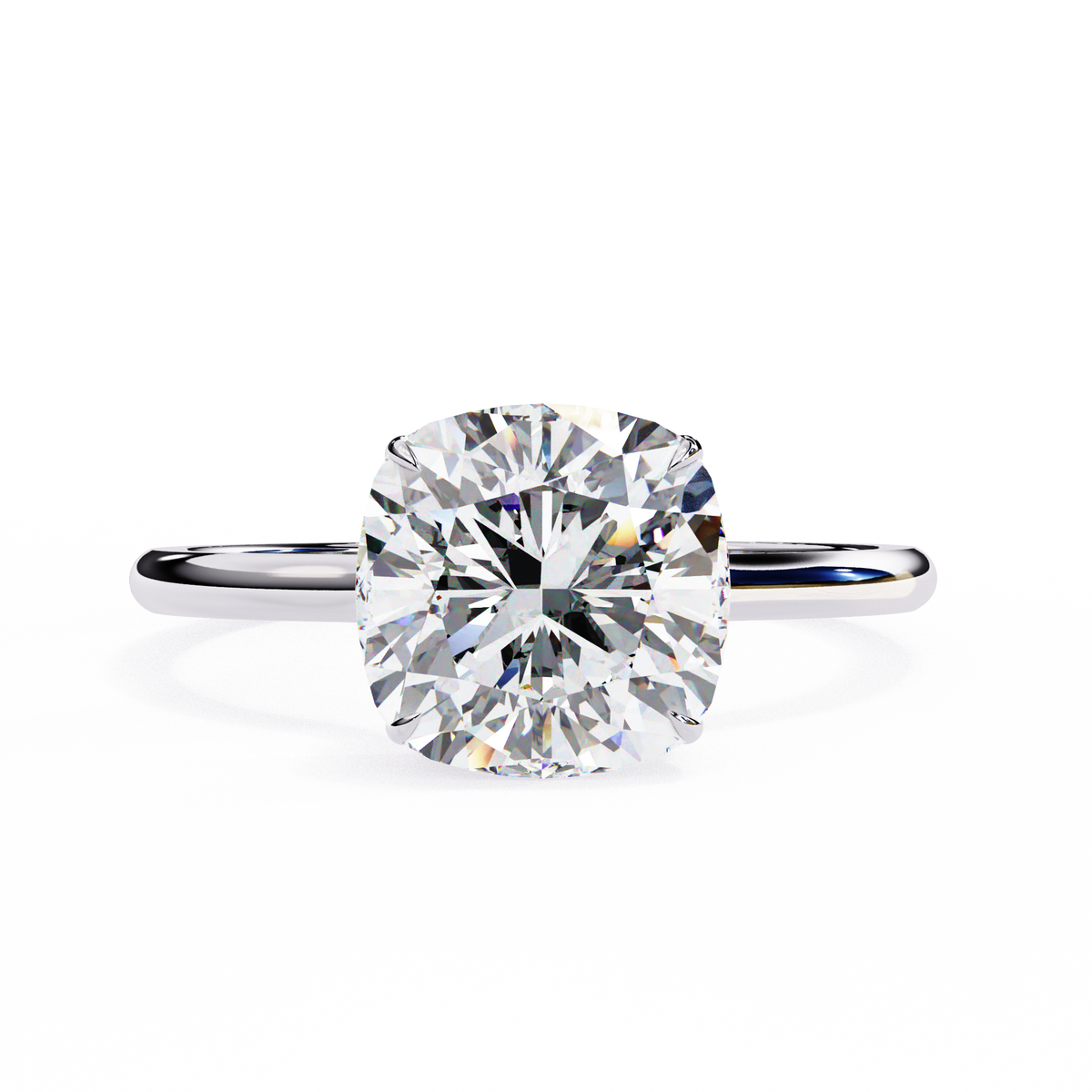 Reverra 14K Solitaire Diamond Hidden Halo Classic Engagement Ring, CTTW-2.72