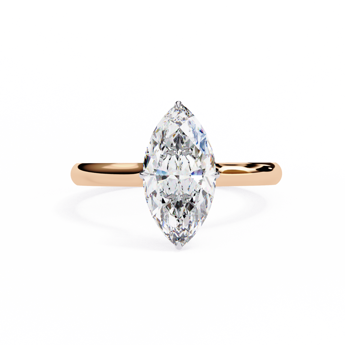 Reverra 14K Solitaire Diamond Hidden Halo Classic Engagement Ring, CTTW-1.59