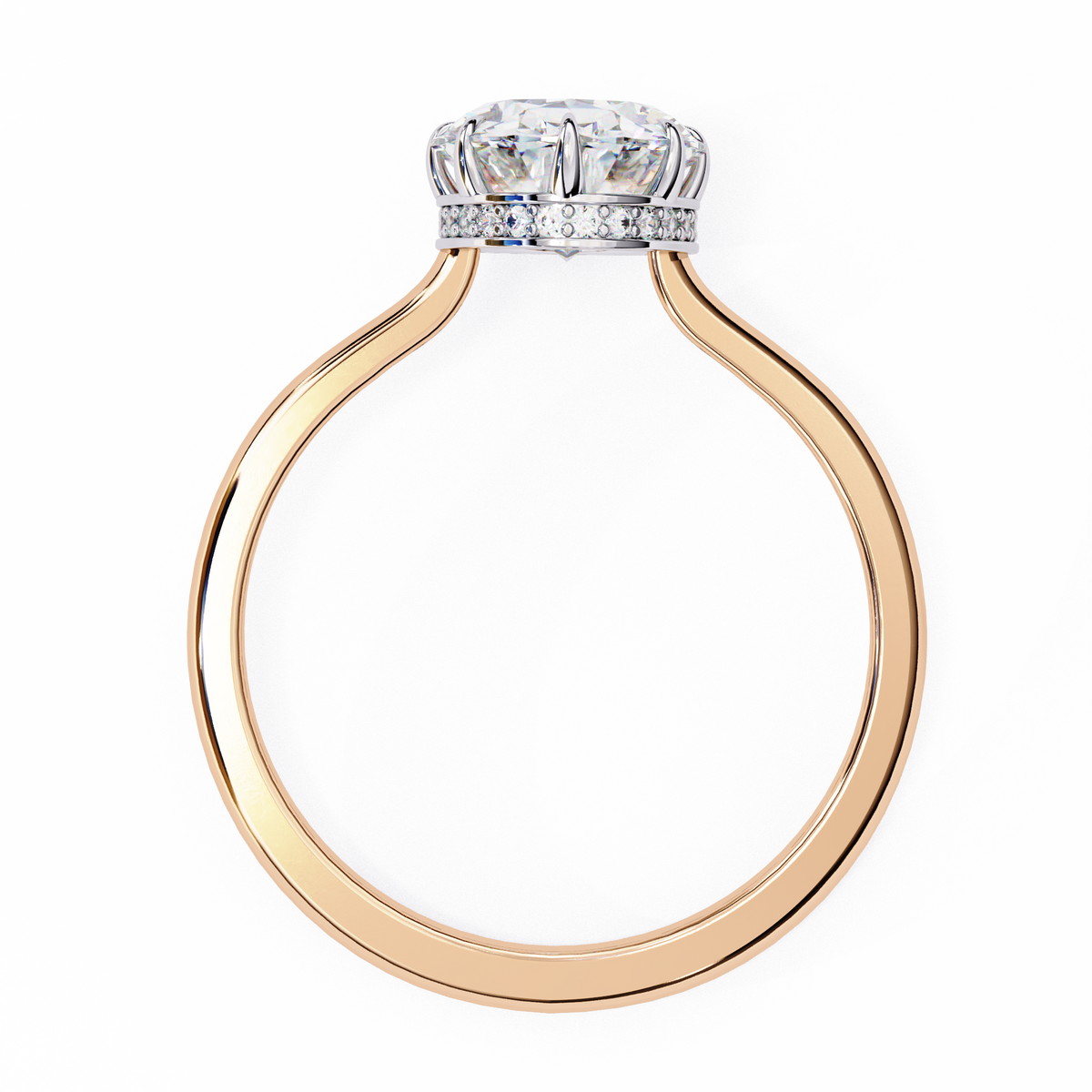 Reverra 14K Solitaire Diamond Hidden Halo Engagement Ring, CTTW-1.95