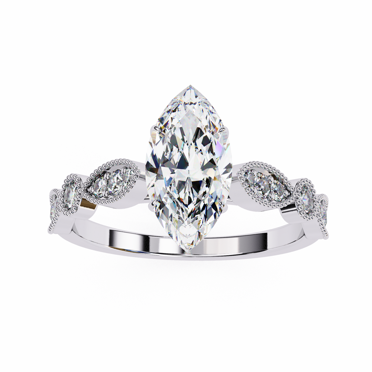 Reverra 14K Vintage Milgrain Diamond Engagement Ring, CTTW-1.06