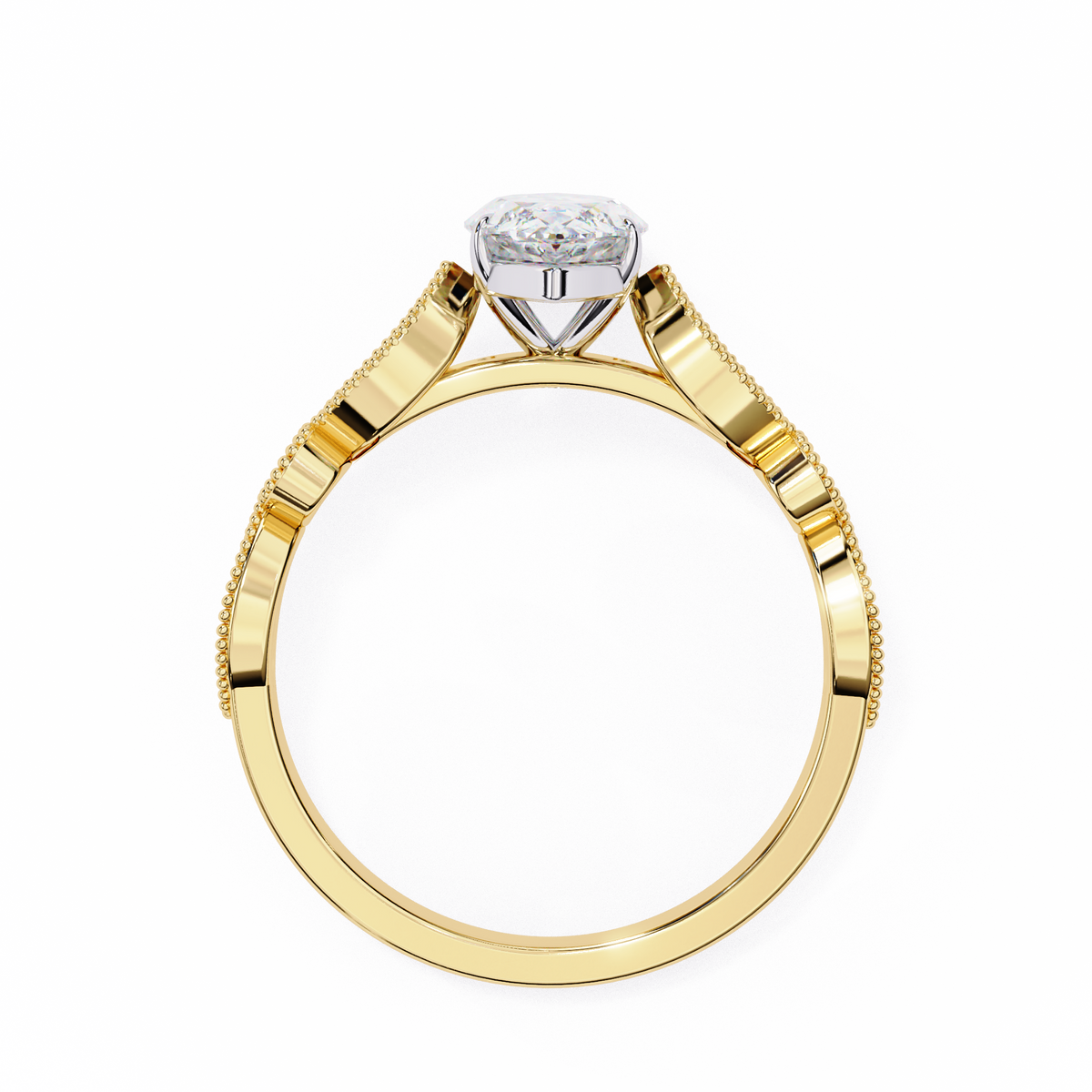 Reverra 14K Vintage Milgrain Diamond Engagement Ring, CTTW-1.06