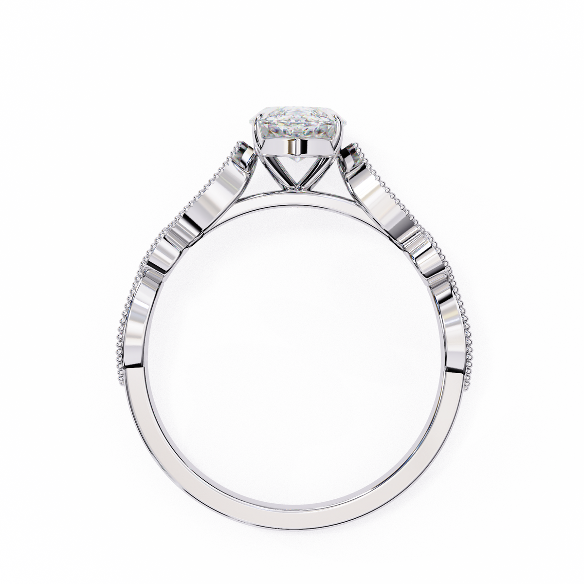 Reverra 14K Vintage Milgrain Diamond Engagement Ring, CTTW-1.06