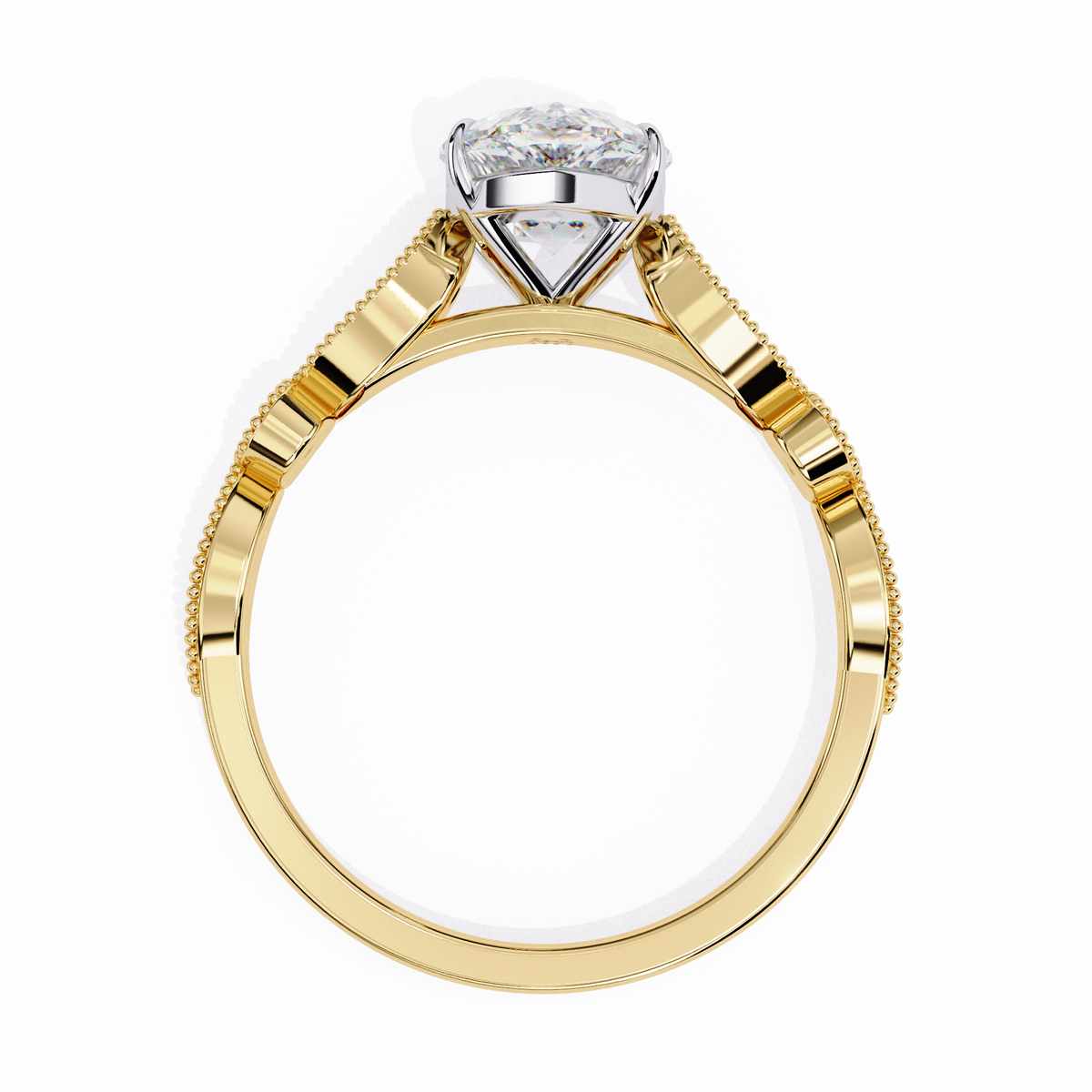 Reverra 14K Vintage Milgrain Diamond Engagement Ring, CTTW-1.44