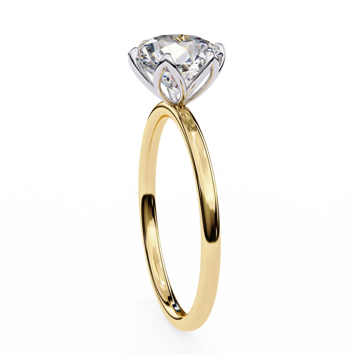 Reverra 14K Six-Prong Classic Solitaire Engagement Ring, CTTW-1.95