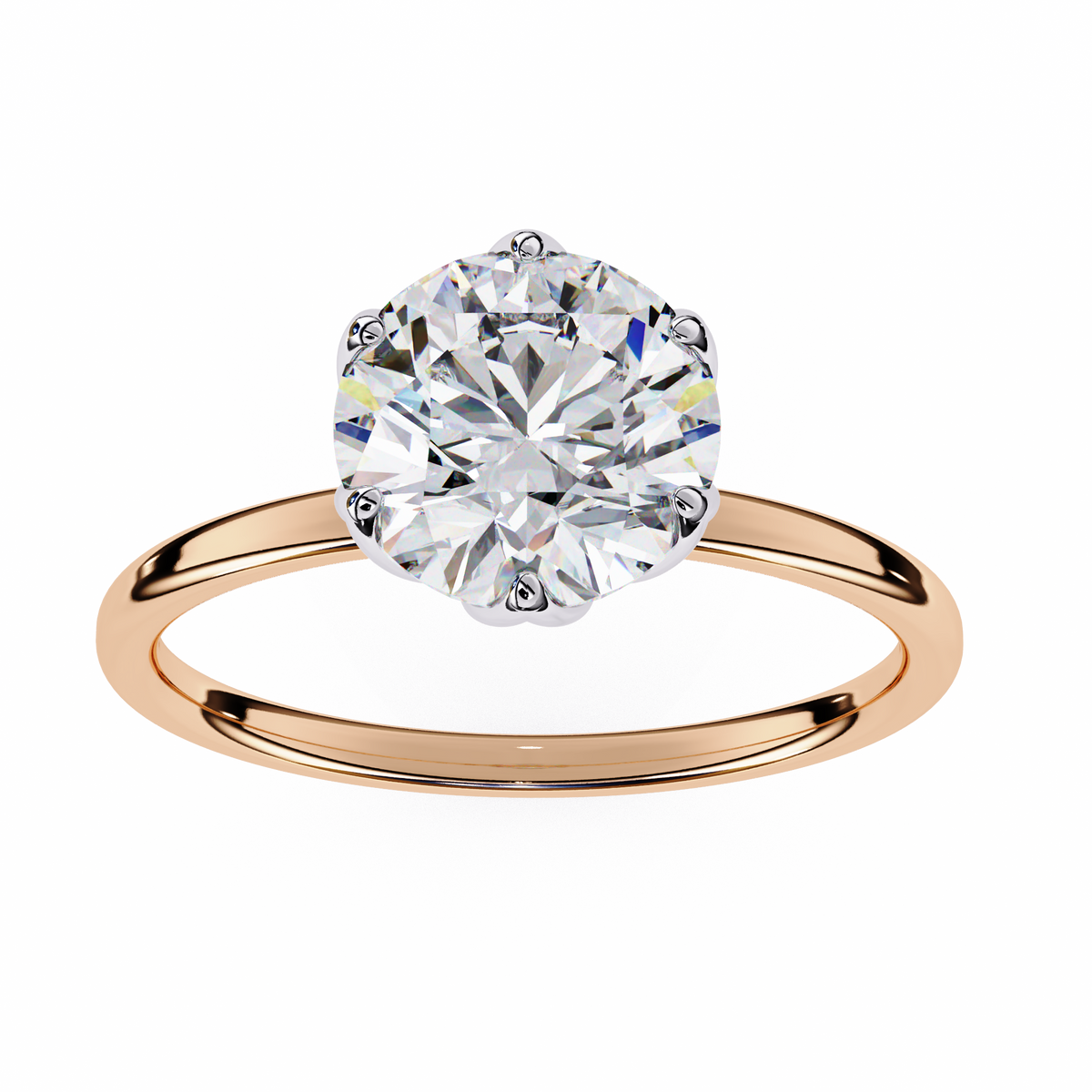 Reverra 14K Six-Prong Classic Solitaire Engagement Ring, CTTW-1.95