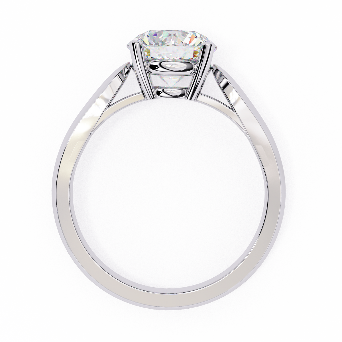 Reverra 14K Split Shank Diamond Accent Engagement Ring, CTTW-1.92