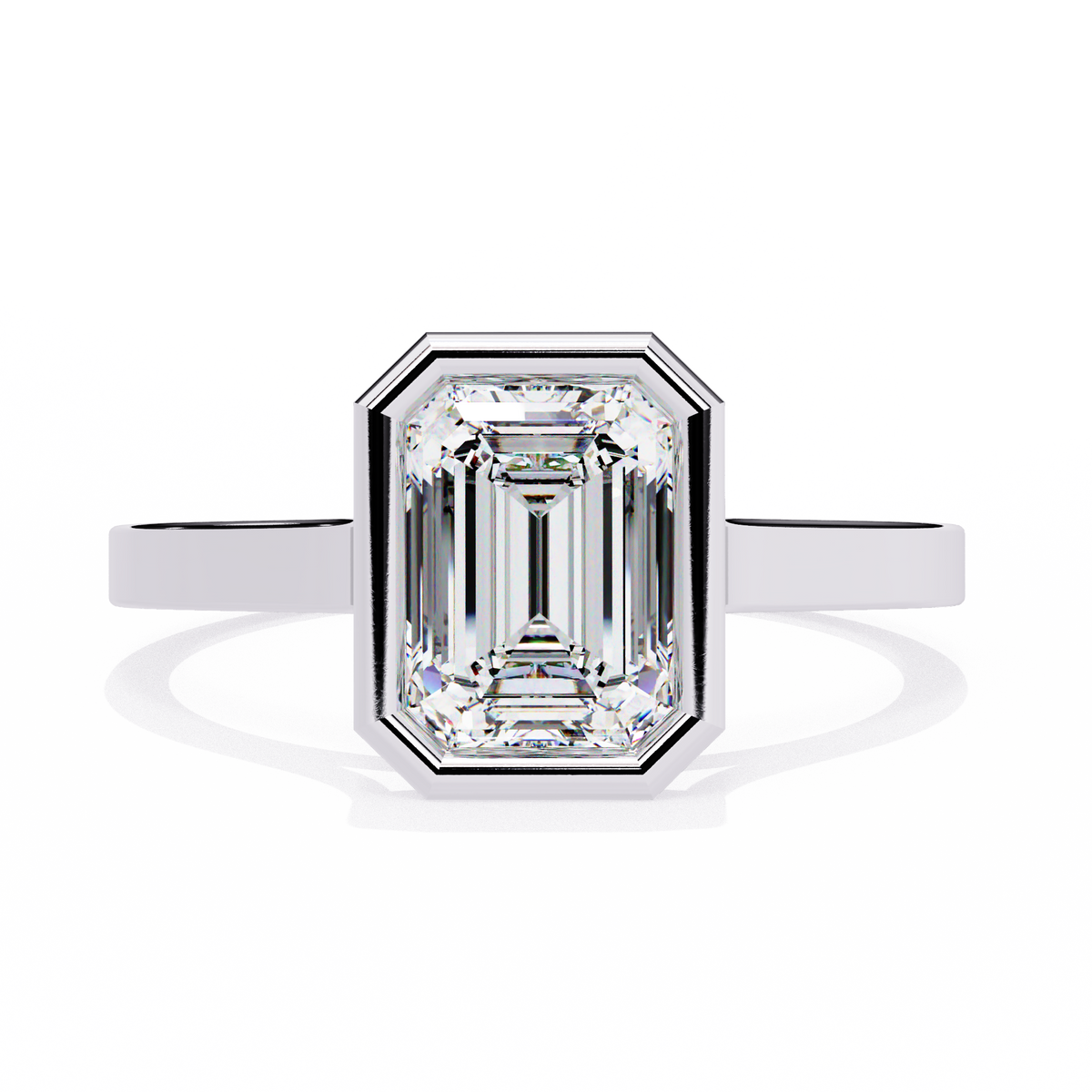 Reverra 14K Bezel Set Modern Solitaire Engagement Ring, CTTW-1.31