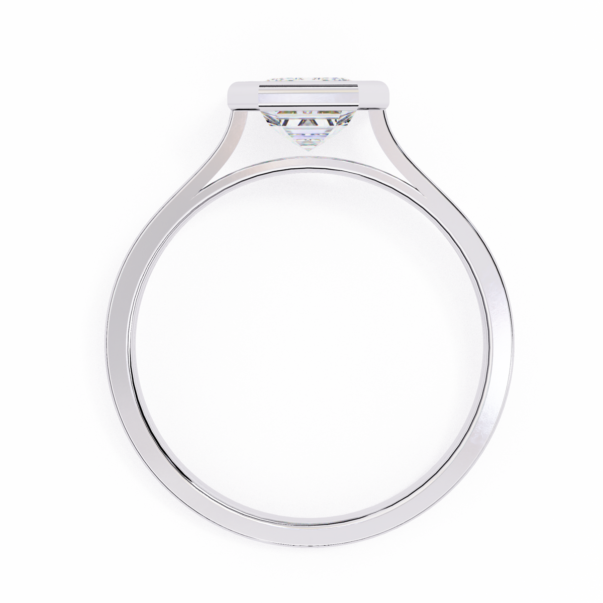 Reverra 14K Bezel Set Modern Solitaire Engagement Ring, CTTW-1.31