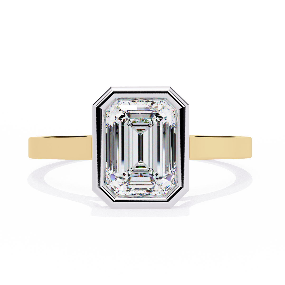 Reverra 14K Bezel Set Modern Solitaire Engagement Ring, CTTW-1.31