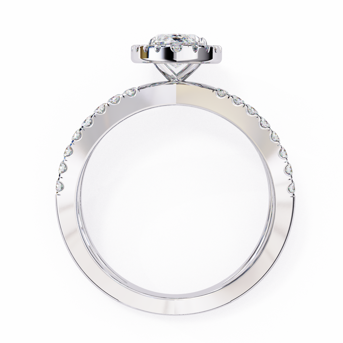 Reverra 14K Marquise Halo Split Shank Diamond Engagement Ring, CTTW-1.3