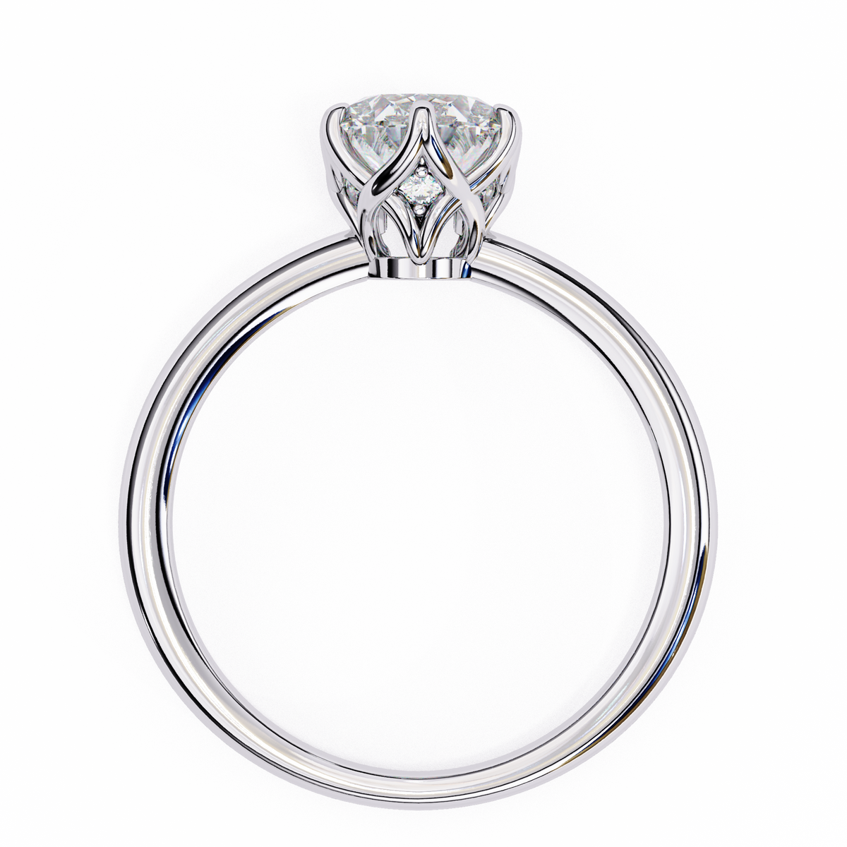 Reverra 14K Oval Solitaire Classic Diamond Engagement Ring, CTTW-2.8