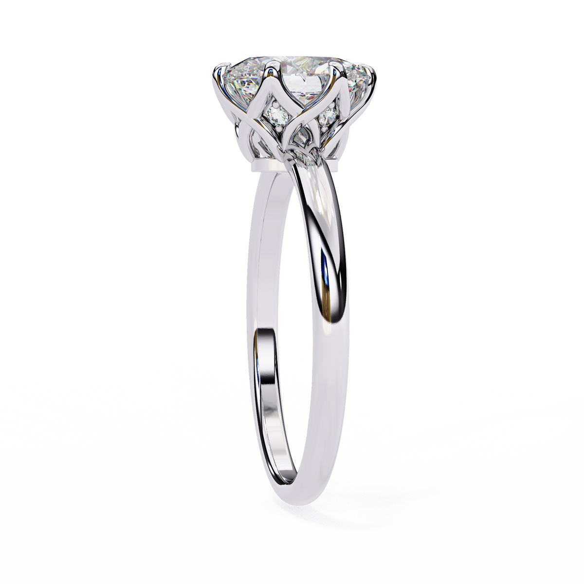 Reverra 14K Oval Solitaire Classic Diamond Engagement Ring, CTTW-2.8