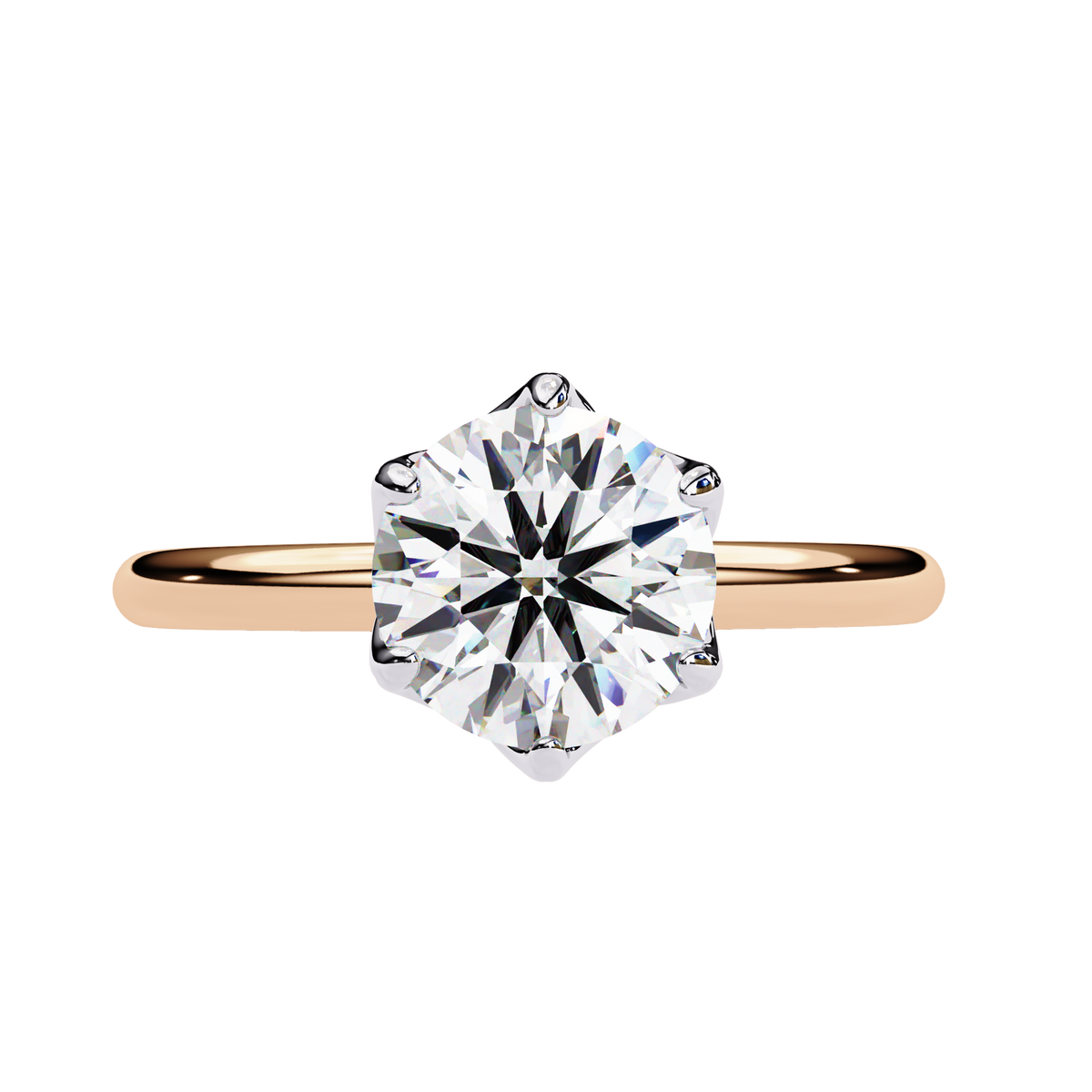 Reverra 14K Round Solitaire Classic Diamond Engagement Ring, CTTW-1.6