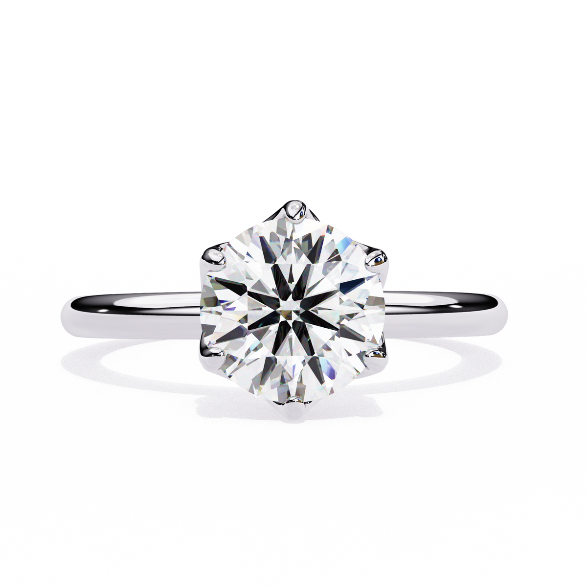 Reverra 14K Round Solitaire Classic Diamond Engagement Ring, CTTW-1.6