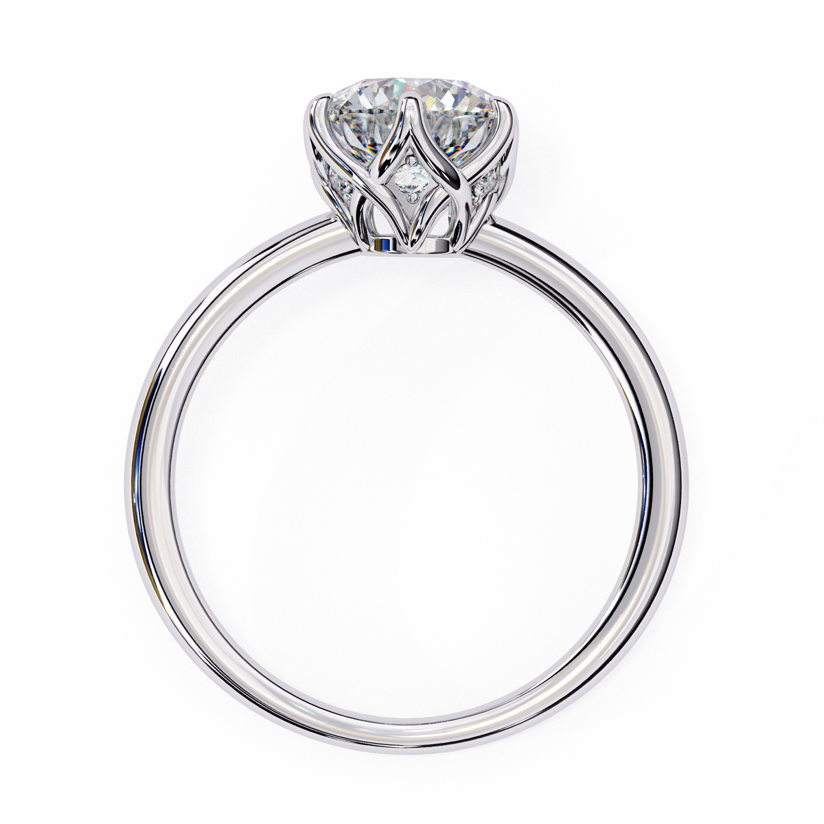 Reverra 14K Round Solitaire Classic Diamond Engagement Ring, CTTW-1.6