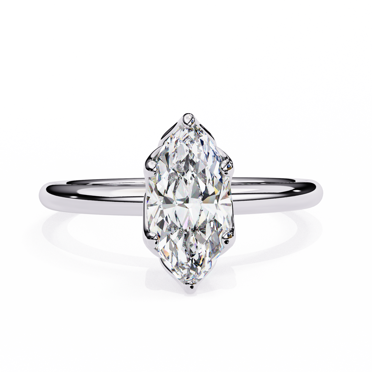Reverra 14K Marquise Solitaire Classic Diamond Engagement Ring, CTTW-1.15