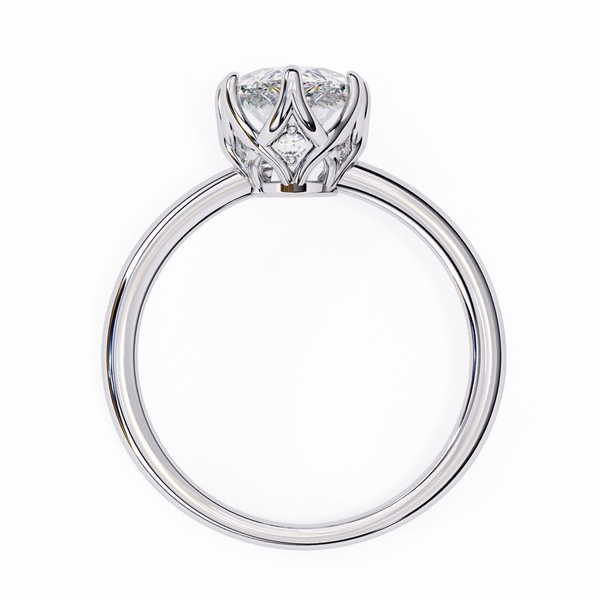 Reverra 14K Gold Marquise & Round Lab Grown Diamond Solitaire Classic Engagement Ring for Women, CTTW-1.15