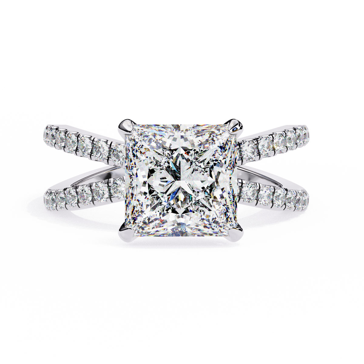 Reverra 14K Split Shank Engagement Ring, CTTW-2.68