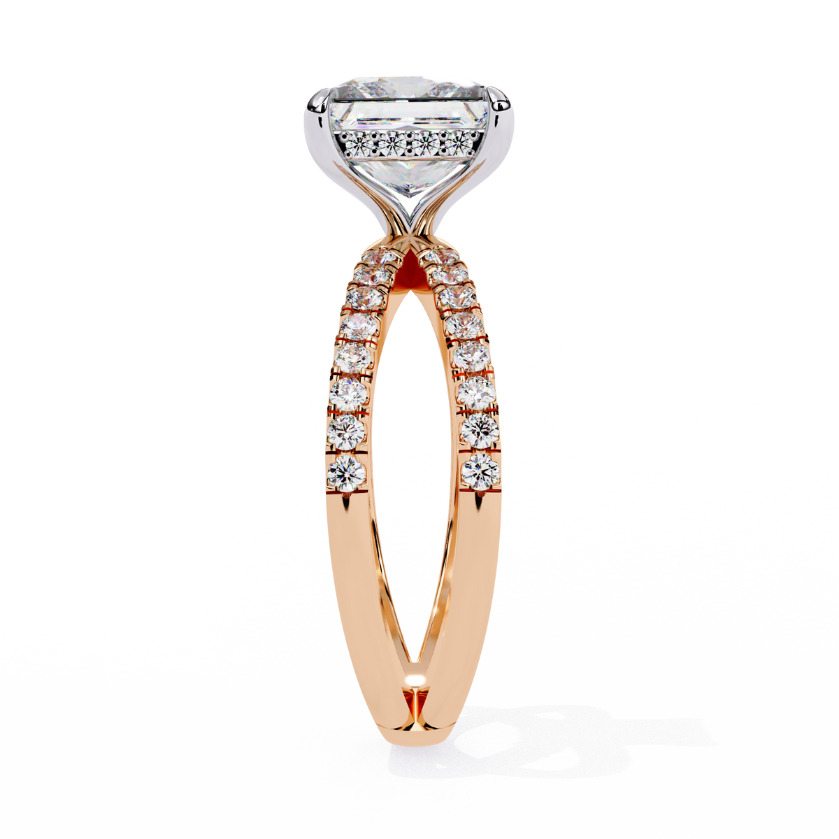 Reverra 14K Split Shank Engagement Ring, CTTW-2.68