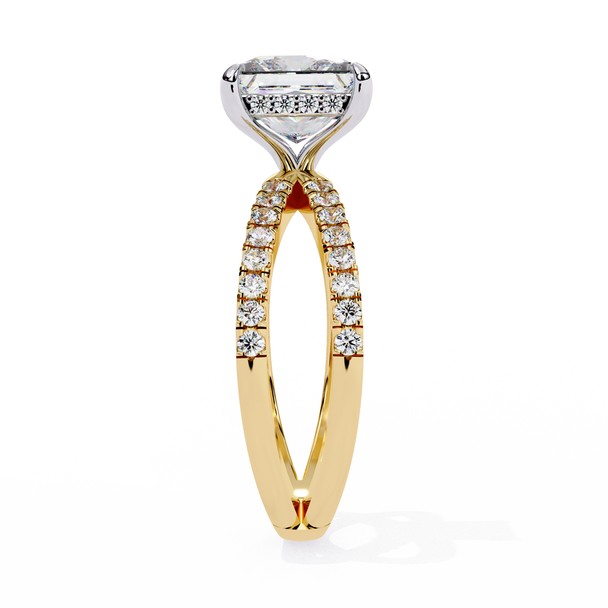 Reverra 14K Split Shank Engagement Ring, CTTW-2.68