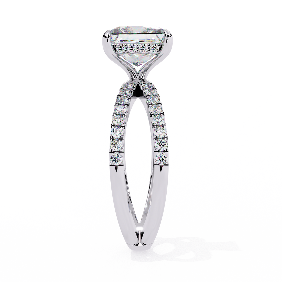 Reverra 14K Split Shank Engagement Ring, CTTW-2.68