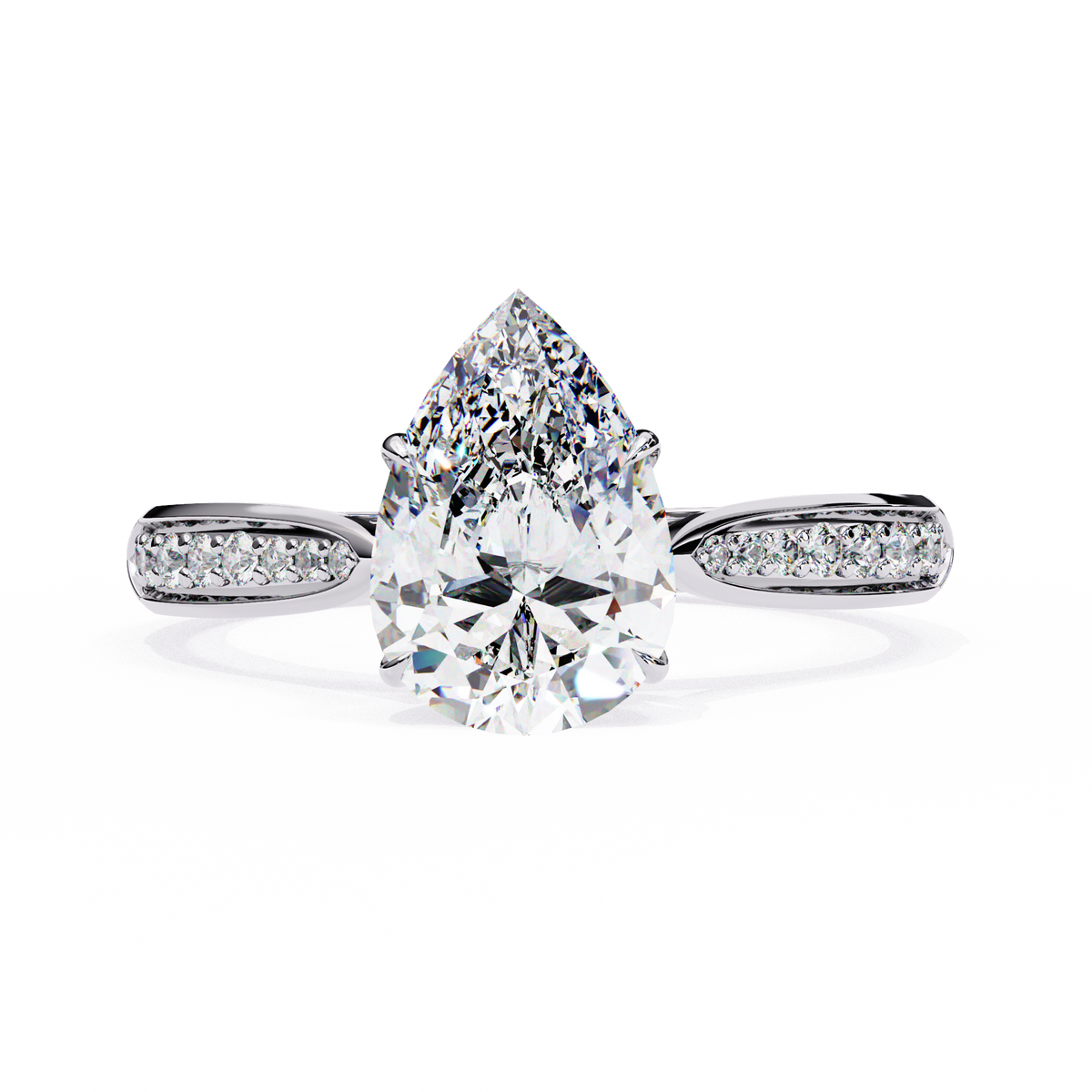 Reverra 14K Diamond Engagement Ring with Accents, CTTW-1.04