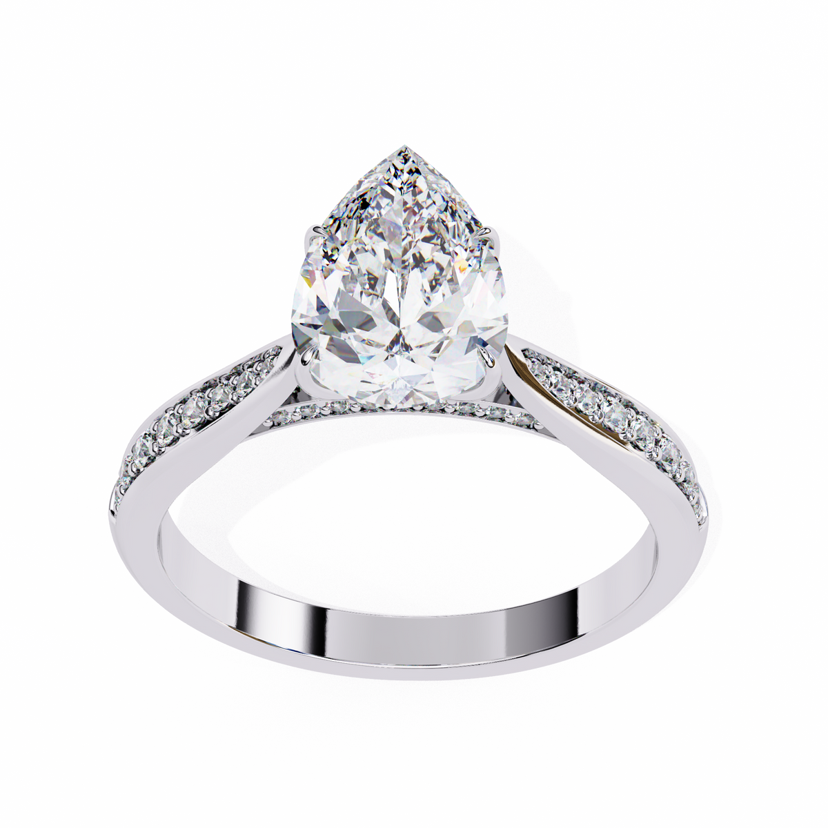 Reverra 14K Diamond Engagement Ring with Accents, CTTW-1.04