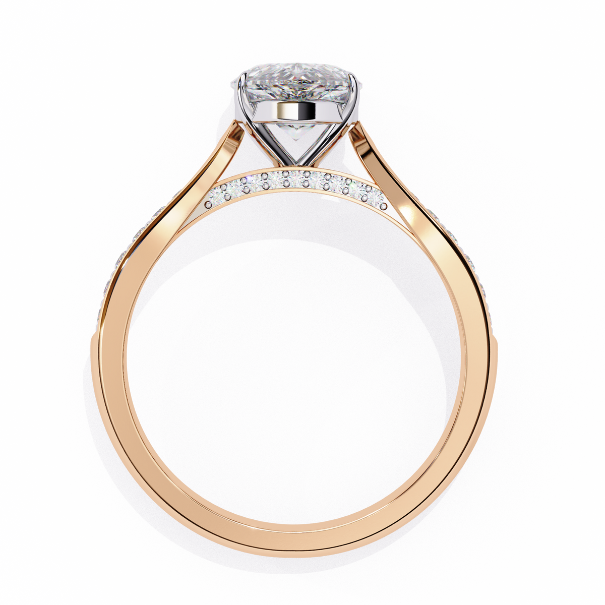 Reverra 14K Diamond Engagement Ring with Accents, CTTW-1.04