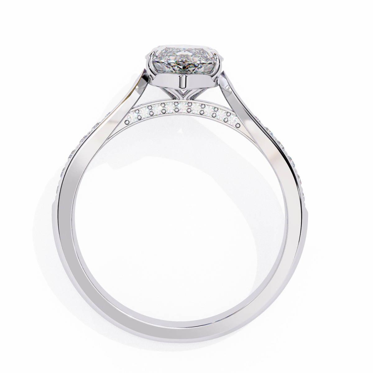 Reverra 14K Diamond Engagement Ring with Accents, CTTW-1.4