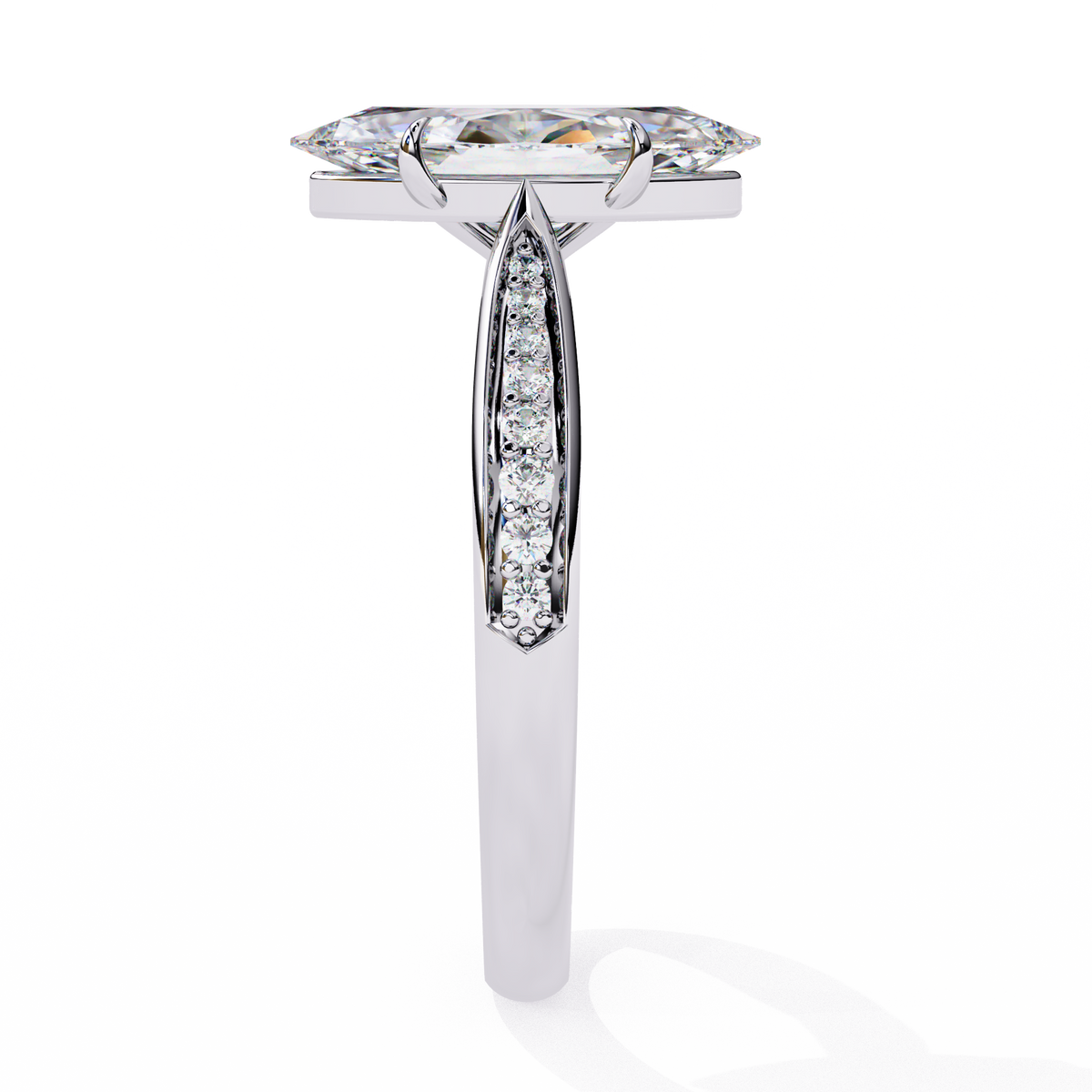 Reverra 14K Diamond Engagement Ring with Accents, CTTW-1.4