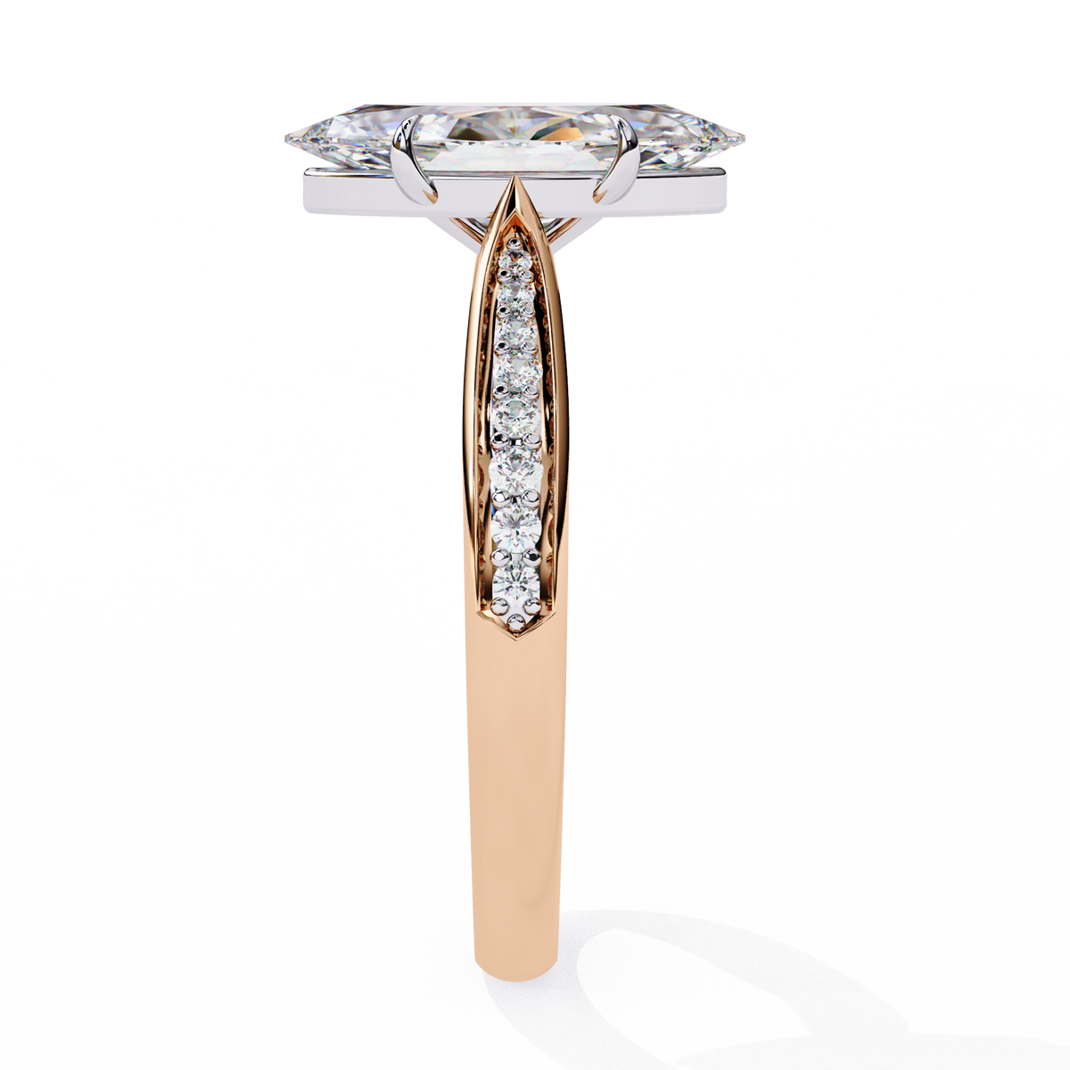 Reverra 14K Diamond Engagement Ring with Accents, CTTW-1.4