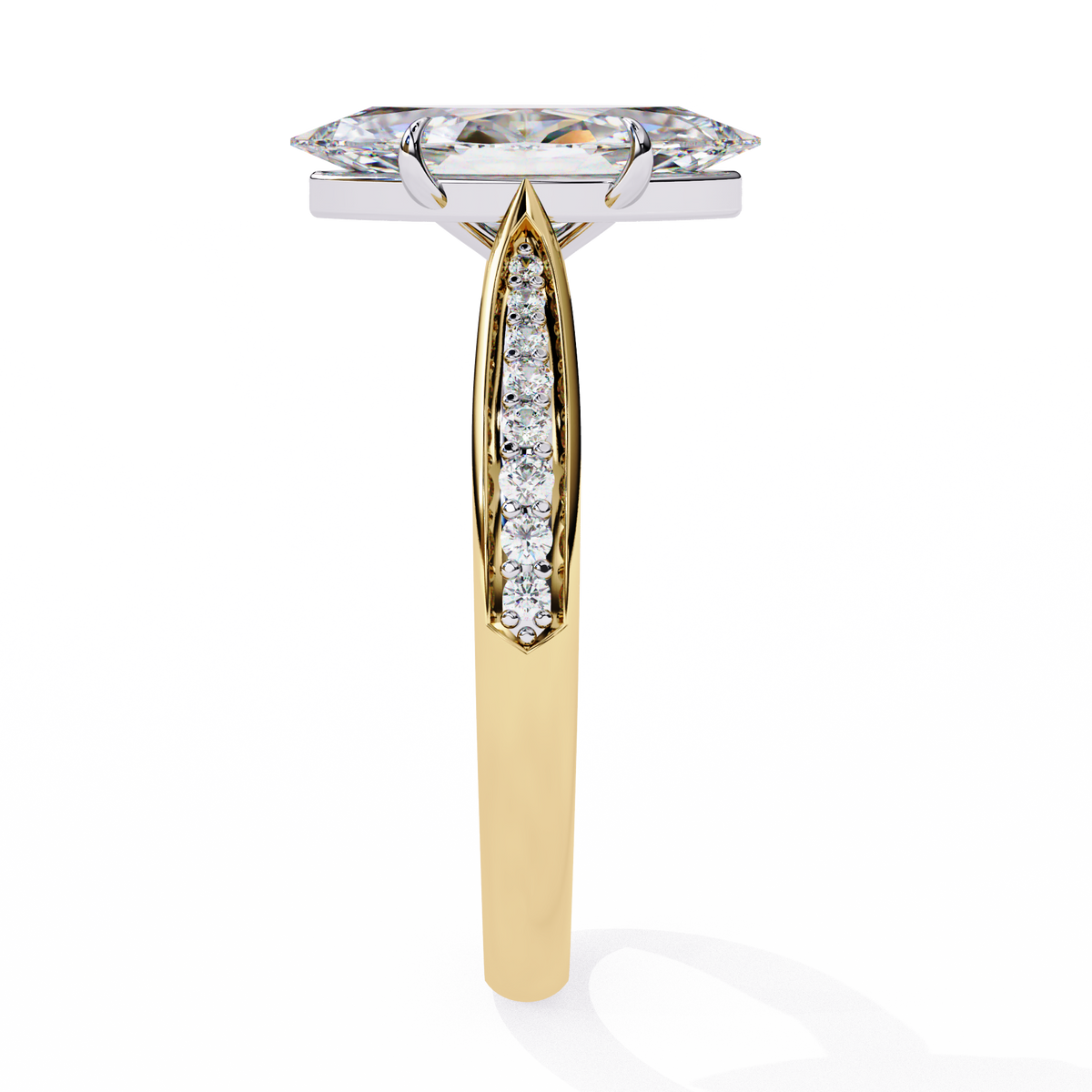 Reverra 14K Diamond Engagement Ring with Accents, CTTW-1.4