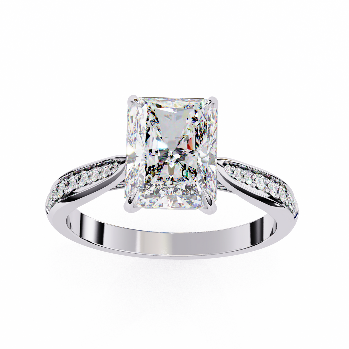 Reverra 14K Diamond Engagement Ring with Accents, CTTW-2.63