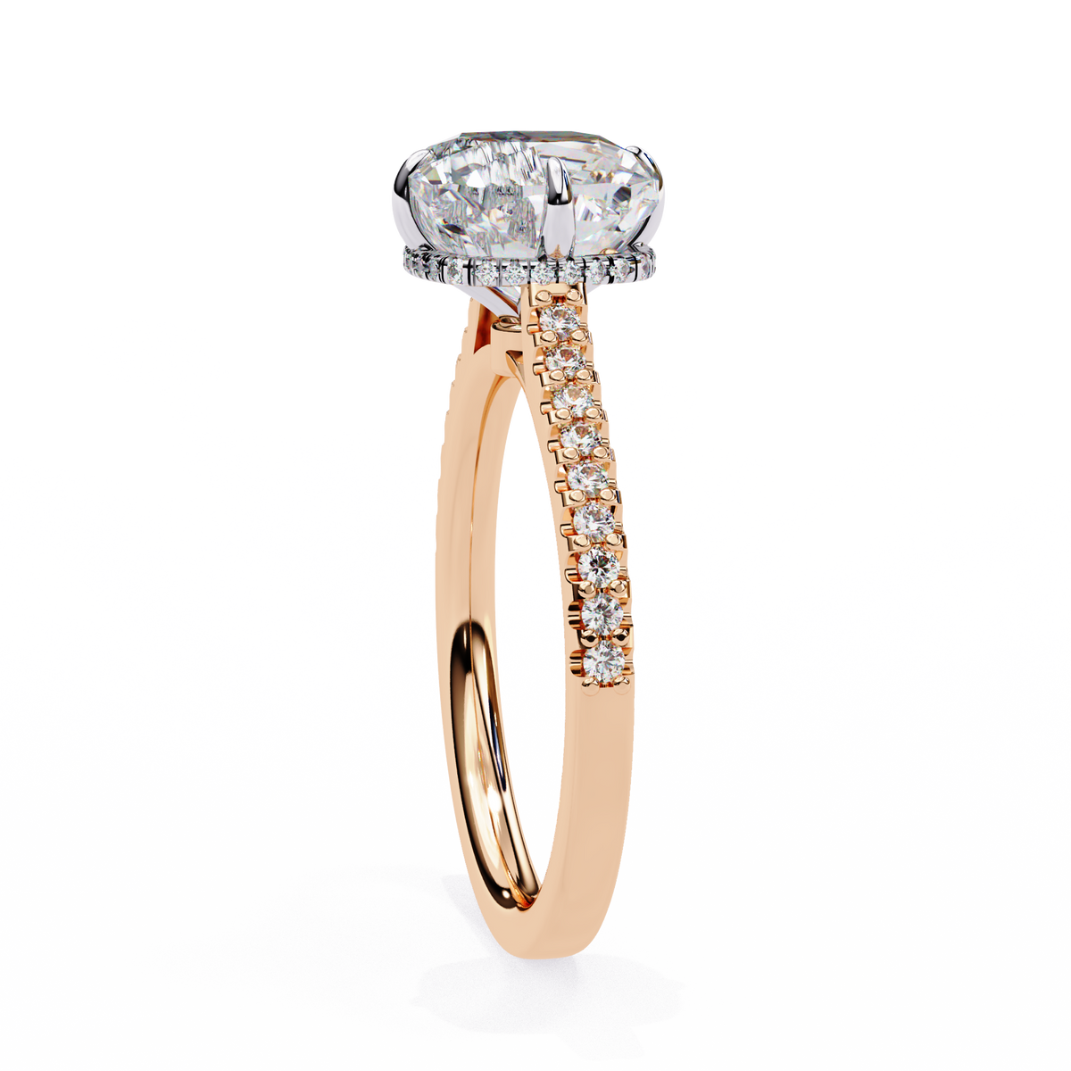 Reverra 14K Hidden Halo Engagement Ring, CTTW-3.4