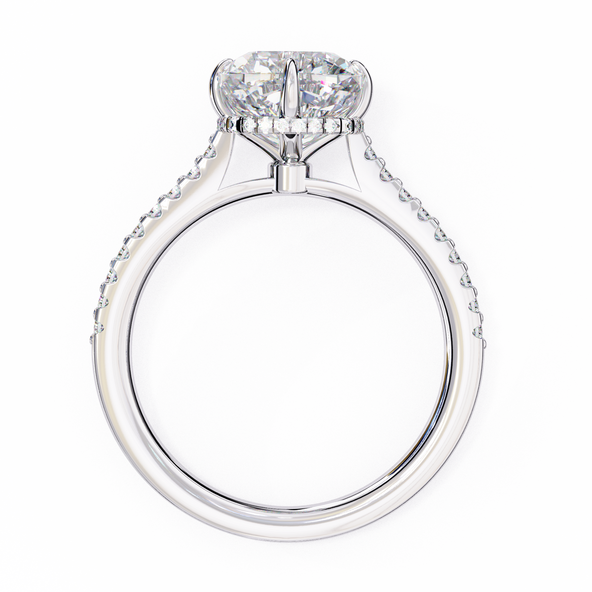 Reverra 14K Hidden Halo Engagement Ring, CTTW-3.4