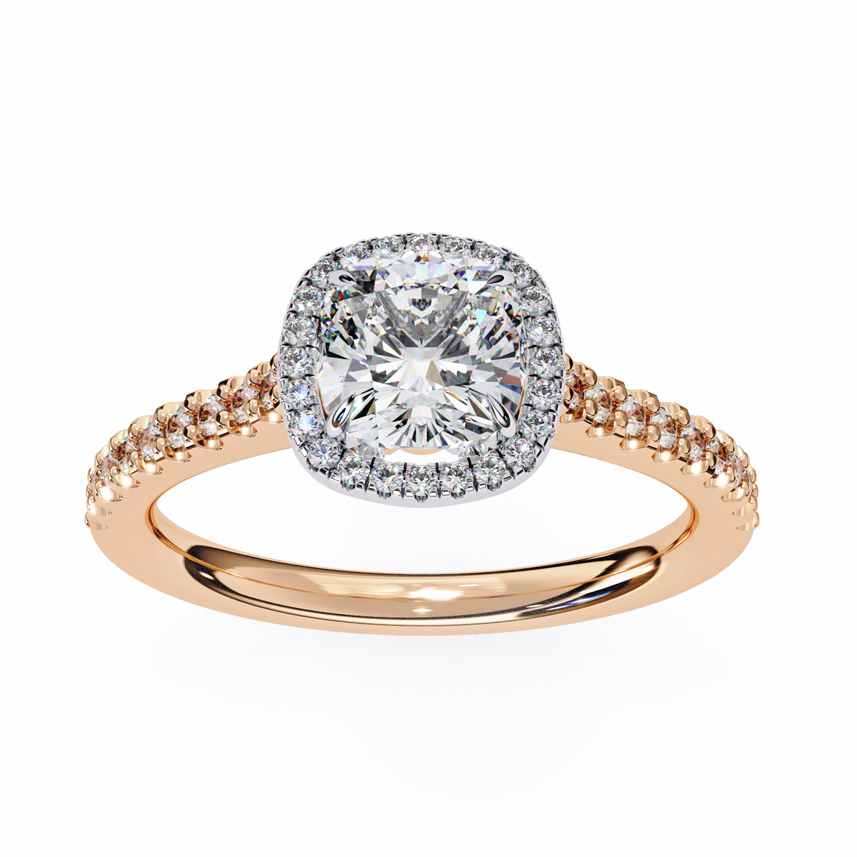 Reverra 14K Halo Diamond Engagement Ring, CTTW-2.11