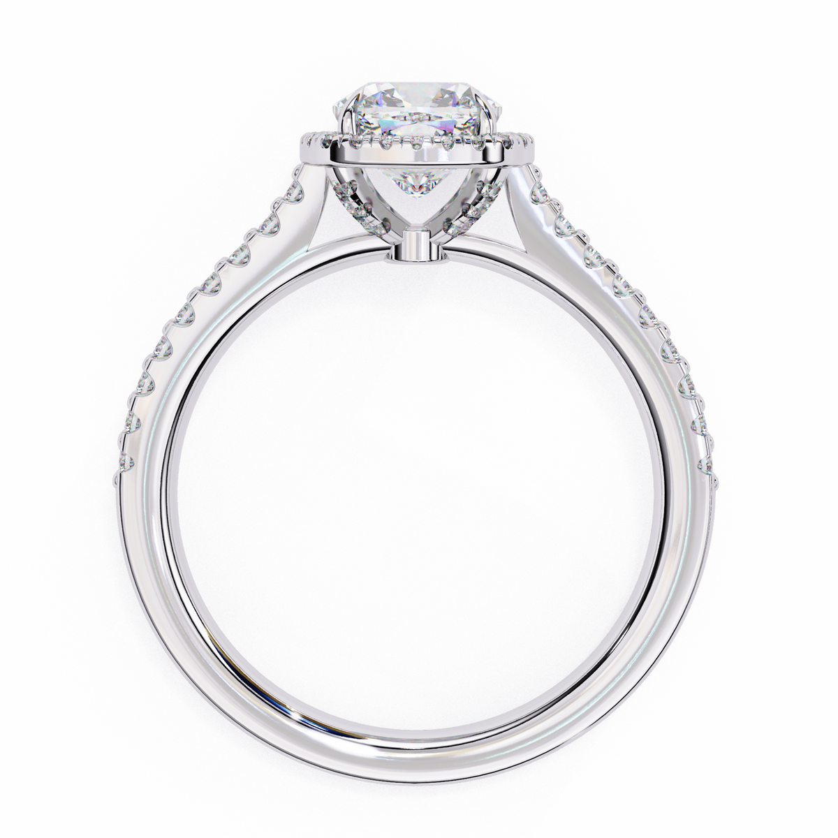 Reverra 14K Halo Diamond Engagement Ring, CTTW-2.11
