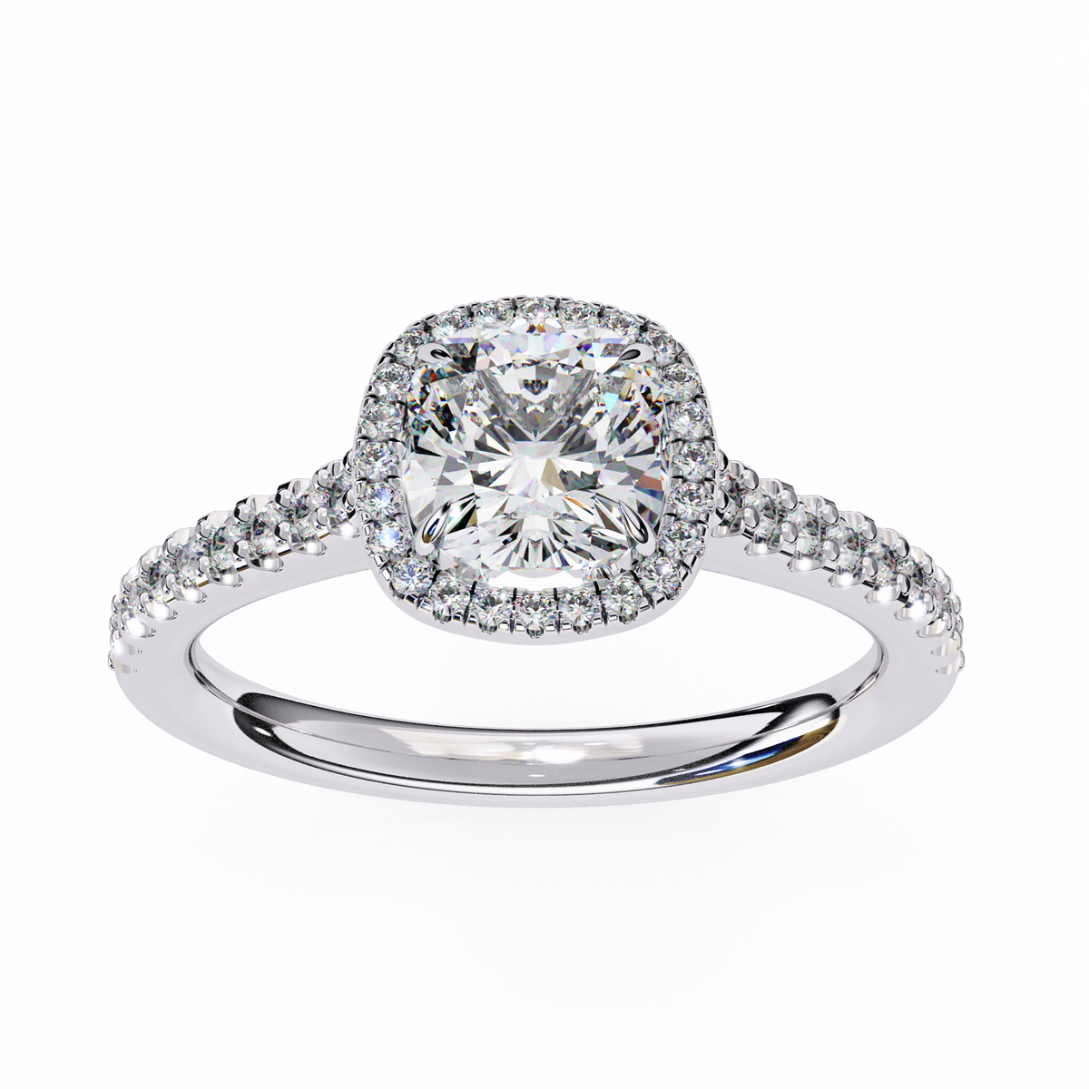 Reverra 14K Halo Diamond Engagement Ring, CTTW-2.11