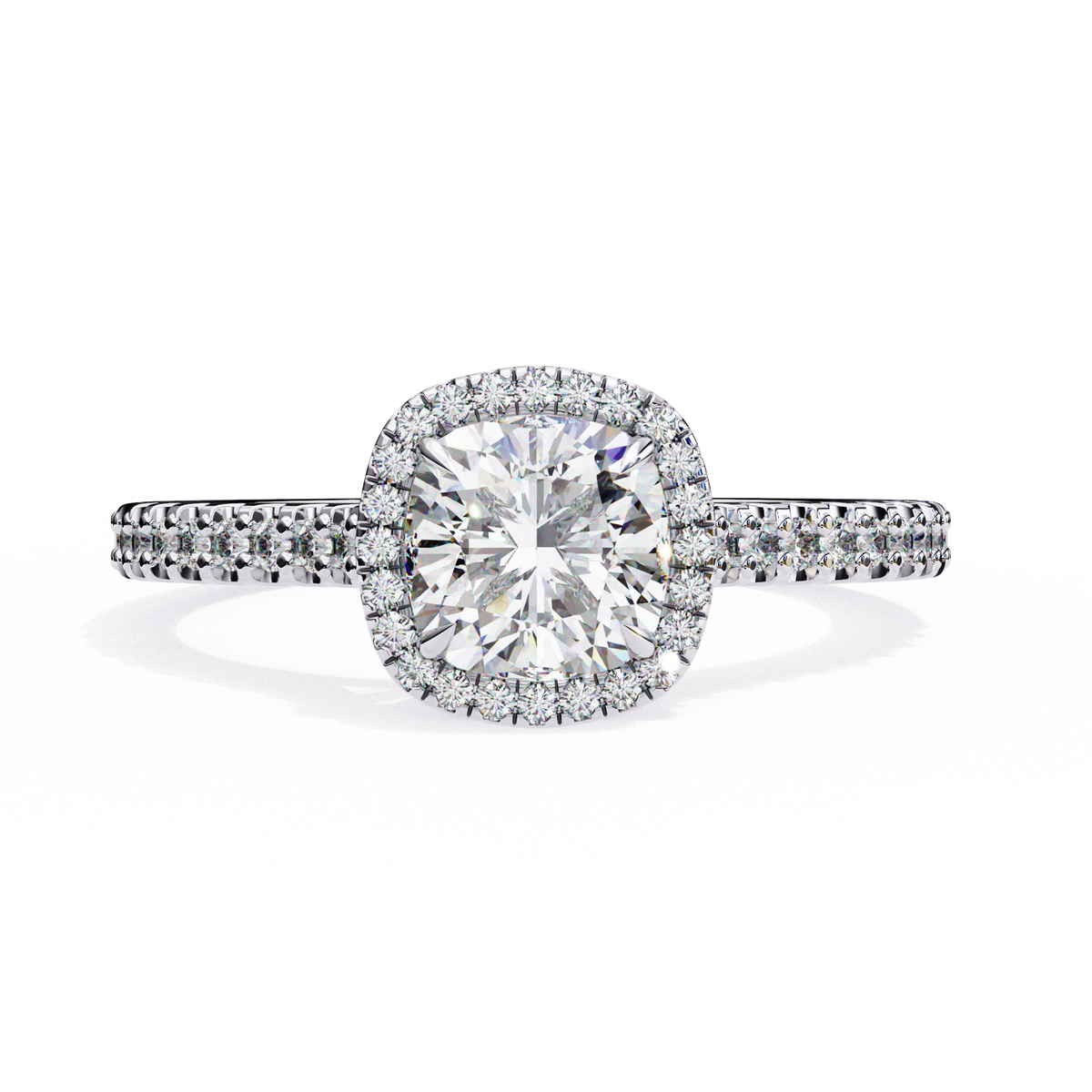 Reverra 14K Halo Diamond Engagement Ring, CTTW-2.11