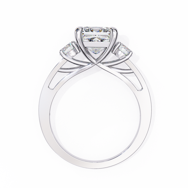 Reverra 14K Gold Princess & Round Lab Grown Diamond Engagement Ring for Women, CTTW-3.3