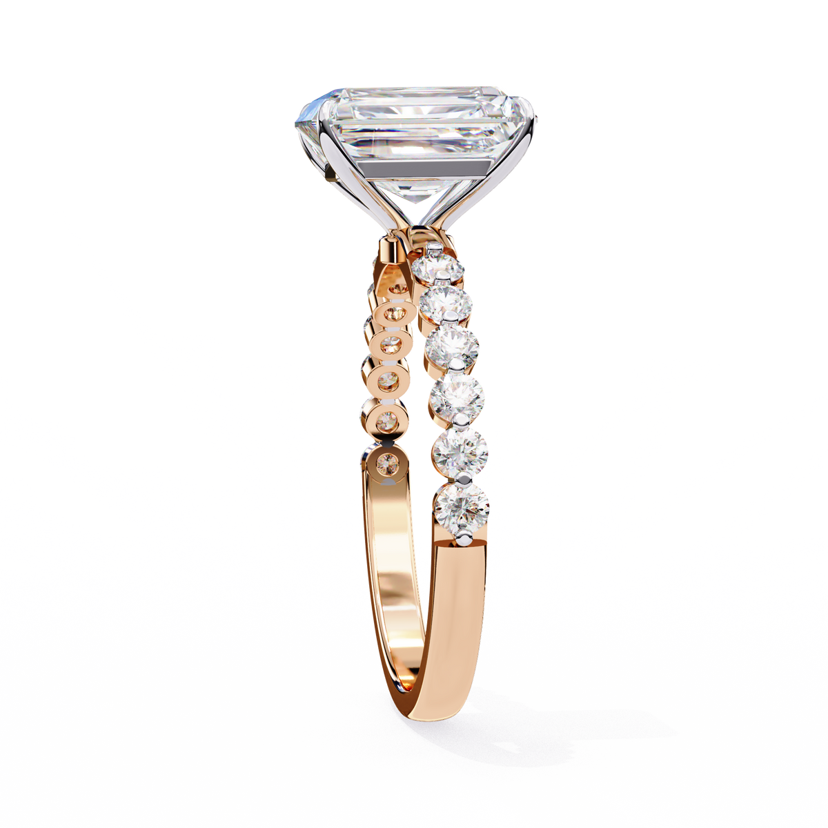 Reverra 14K Diamond Engagement Ring with Side Stones, CTTW-3.51