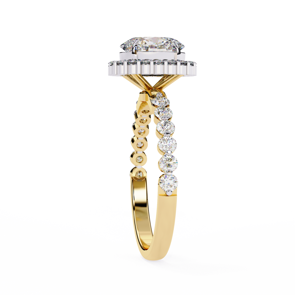 Reverra 14K Diamond Engagement Ring with Vintage Band, CTTW-1.66