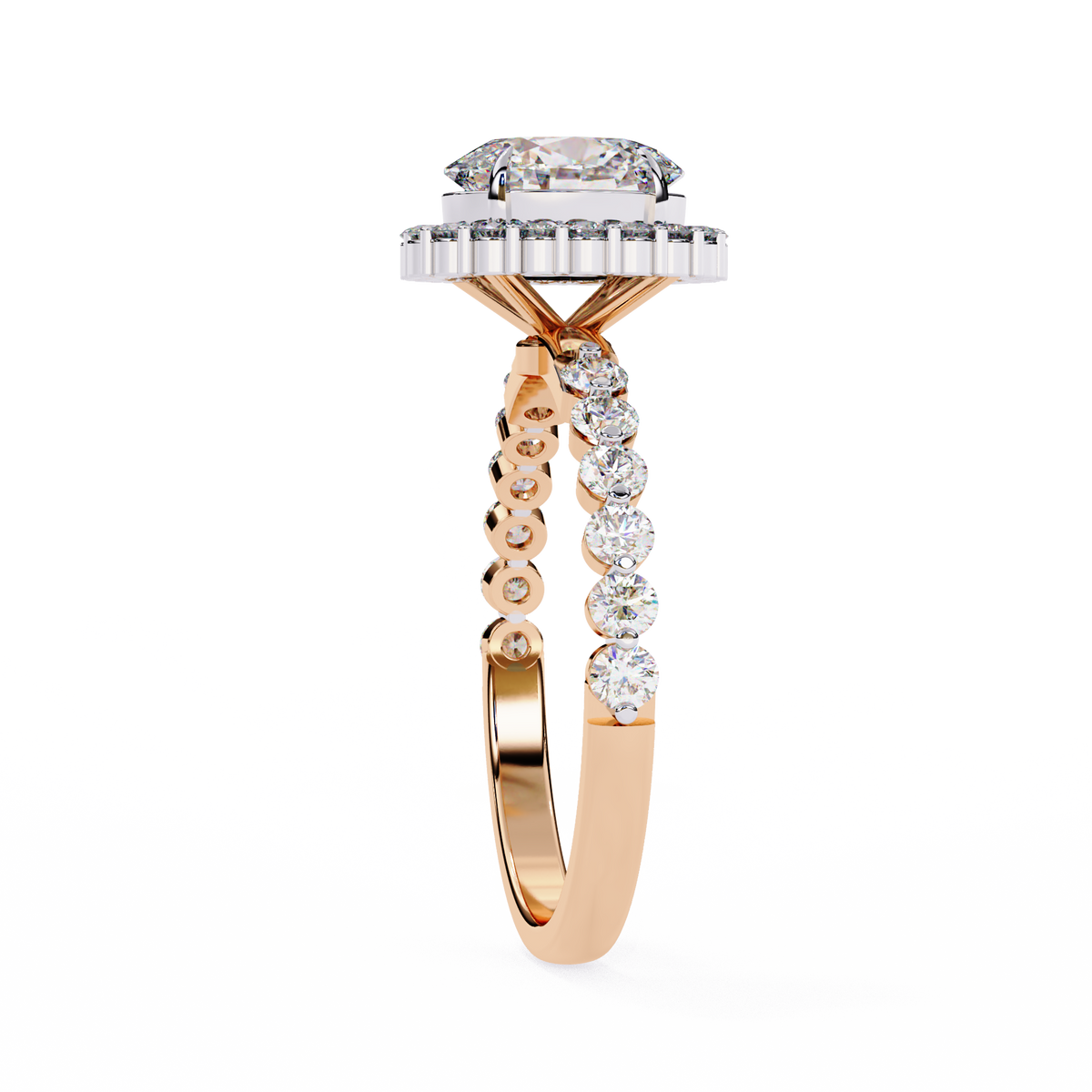 Reverra 14K Diamond Engagement Ring with Vintage Band, CTTW-1.66