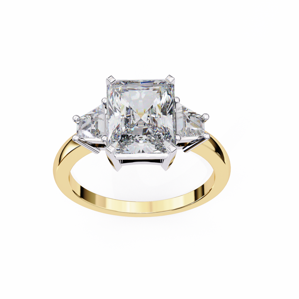 Reverra 14K Three Stone Diamond Engagement Ring, CTTW-5.21