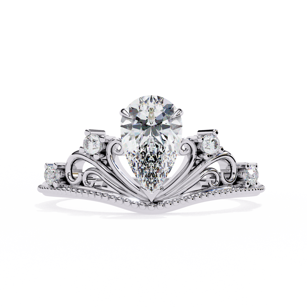 Reverra 14K Vintage Diamond Engagement Ring with Filigree, CTTW-1.07