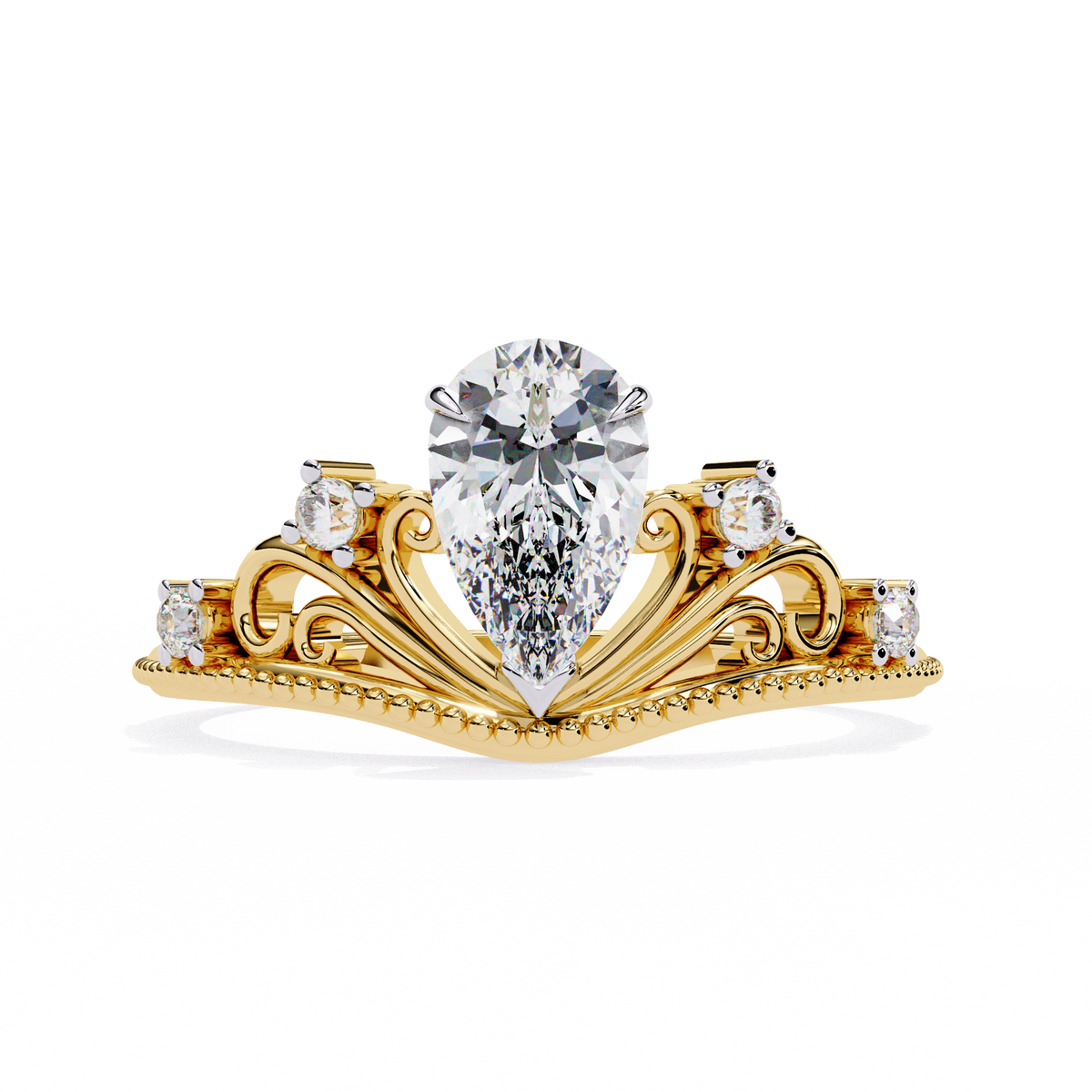 Reverra 14K Vintage Diamond Engagement Ring with Filigree, CTTW-1.07